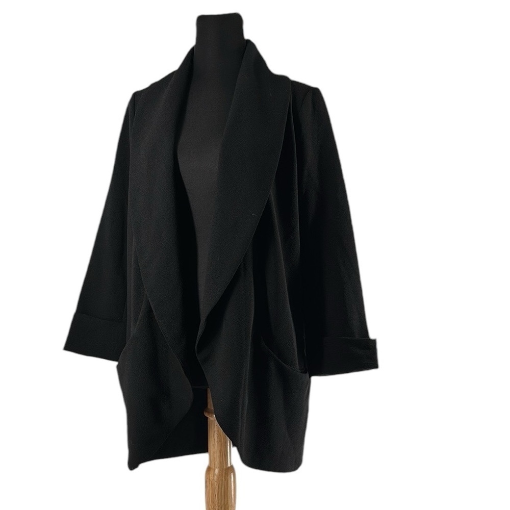 Aritzia Wilfred Chevalier Jacket in black blazer 3/4 sleeve business casual sz 6 - Picture 2 of 11
